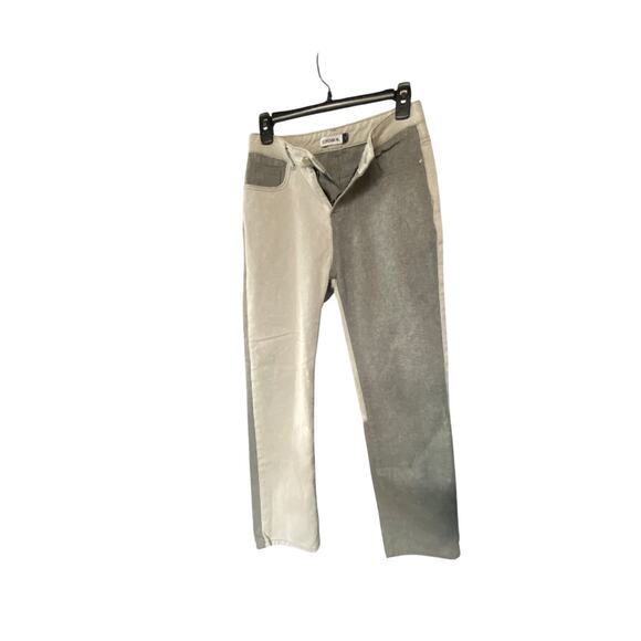 Emmiol Women's S Two Tone Colorblock Jeans Gray White Retro Colorblock Cotton - Picture 5 of 7